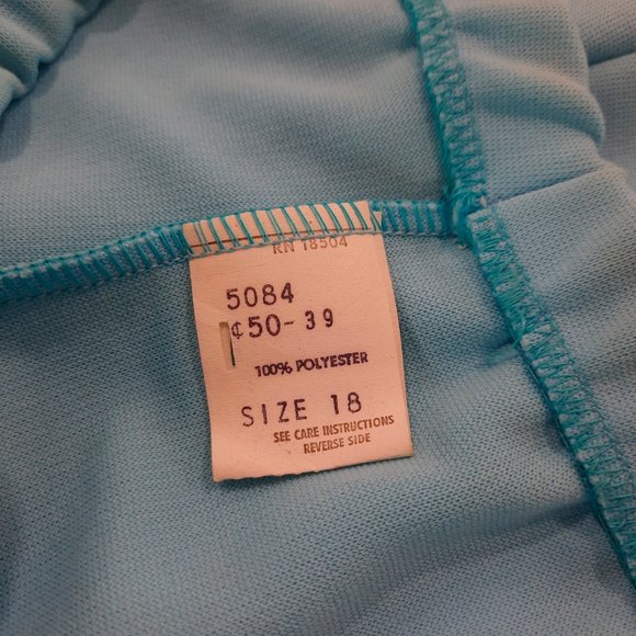 Vtg 60s blue midi skirt - Picture 4 of 8